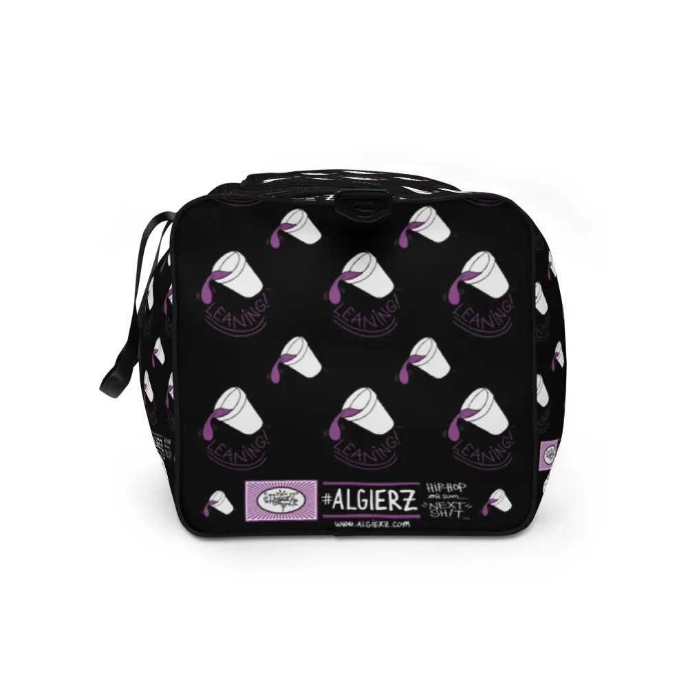 Leaning (Foam Cup) Repeating Design - Black Duffle Bag