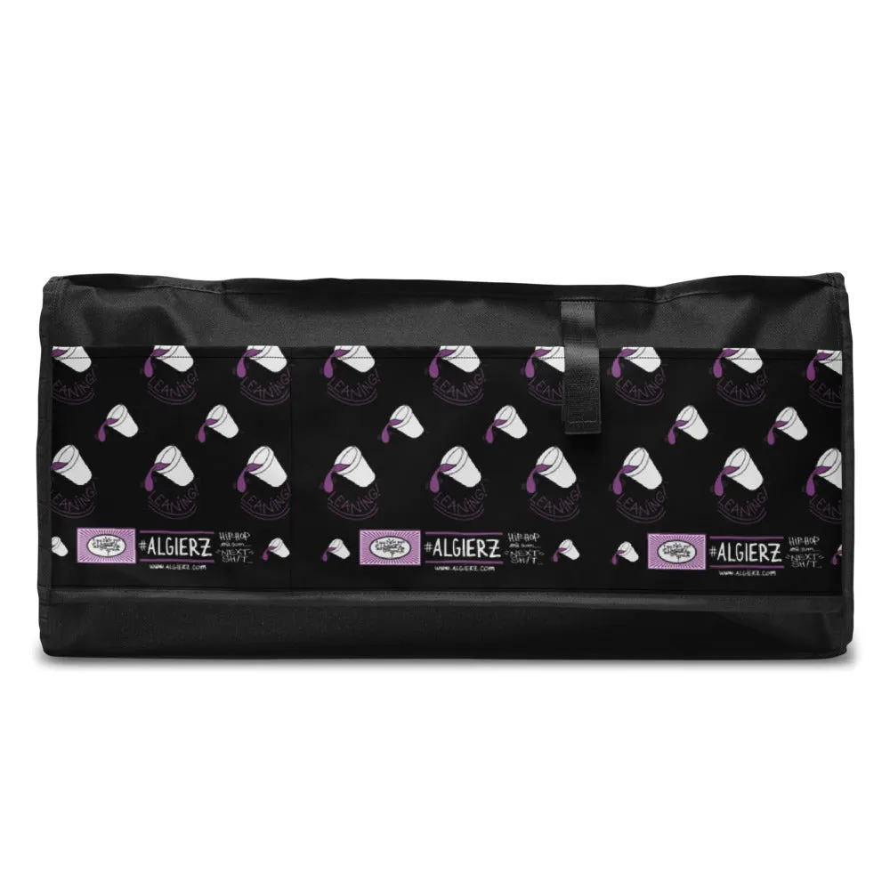 Leaning (Foam Cup) Repeating Design - Black Duffle Bag