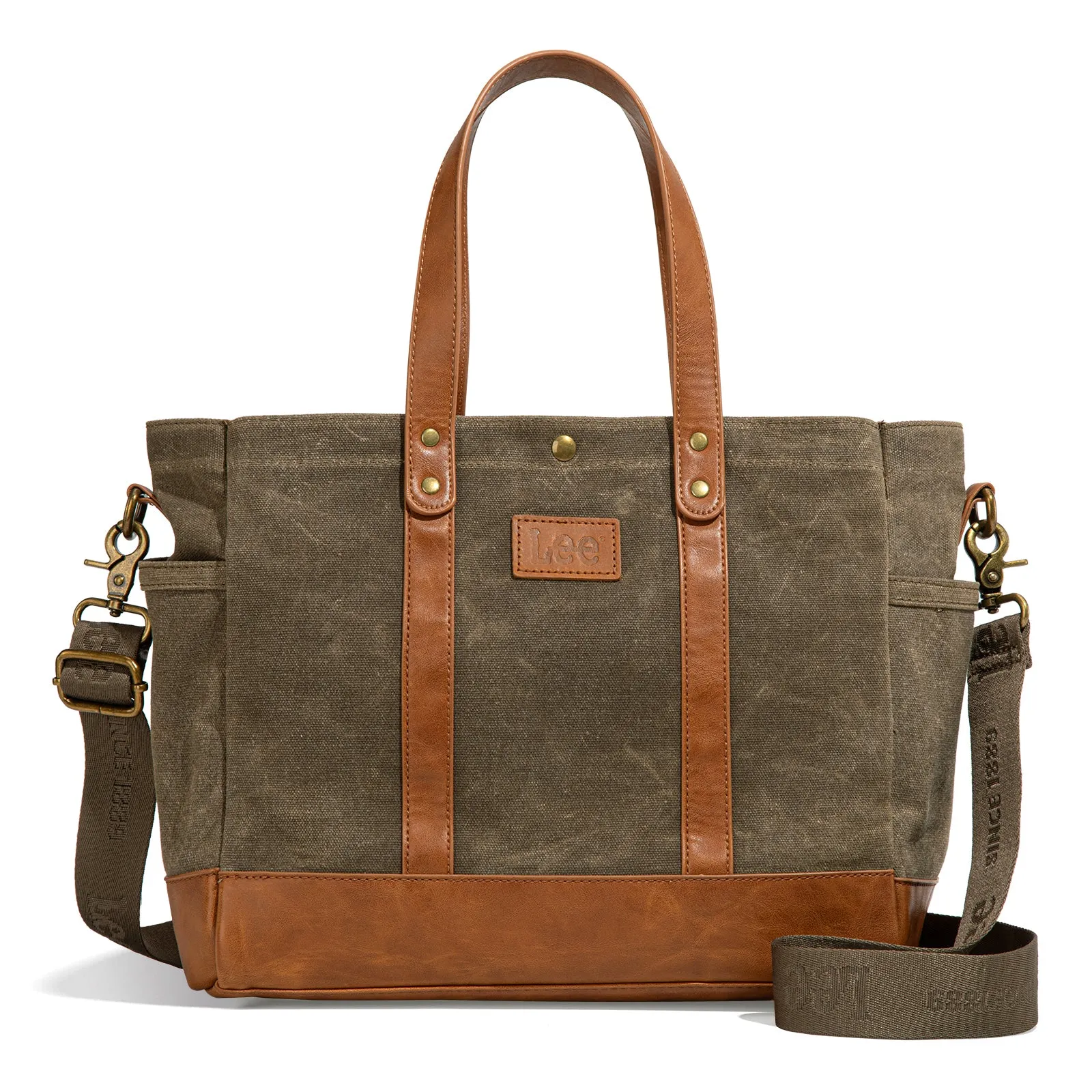 LEE53-004   LEE  Waxed Canvas Tote Bag/Crossbody