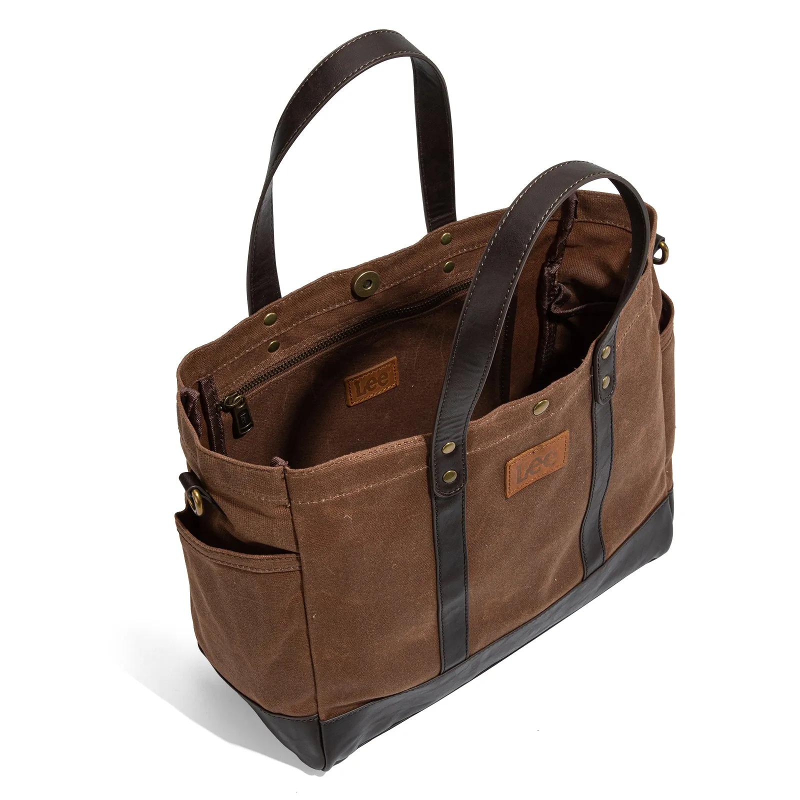 LEE53-004   LEE  Waxed Canvas Tote Bag/Crossbody