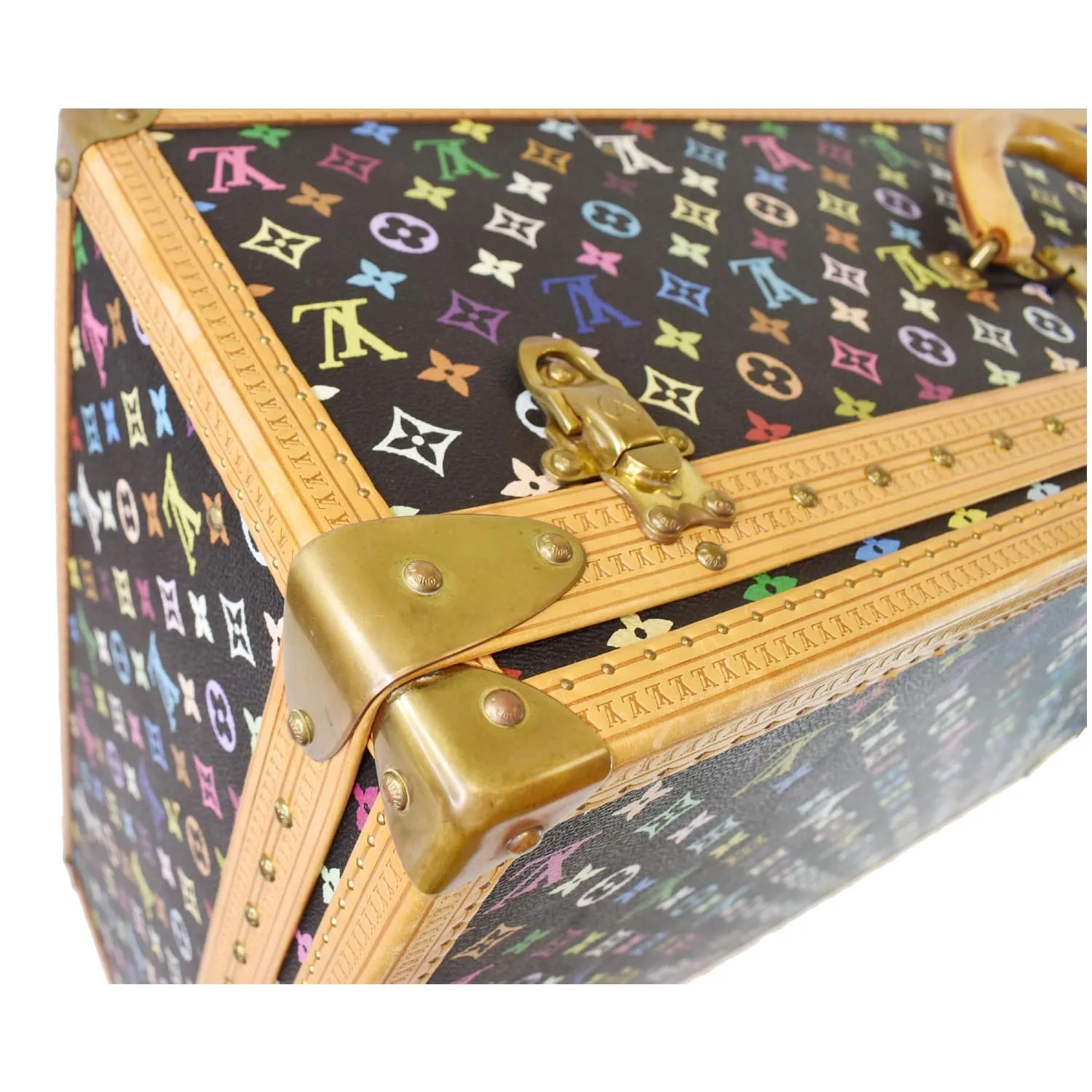 LOUIS VUITTON Alzer 80 Multicolor Monogram  Suitcase Travel Bag Black