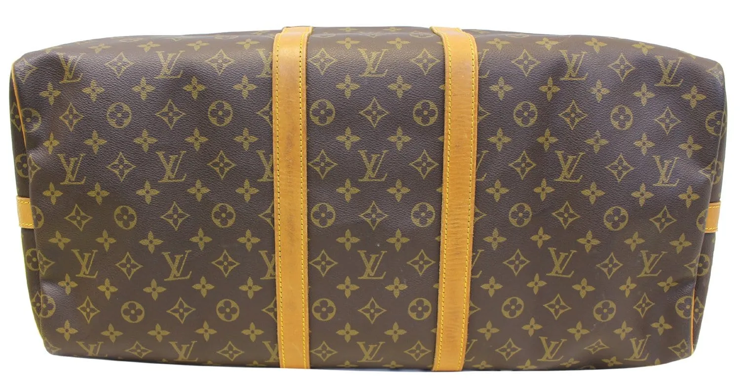 LOUIS VUITTON Monogram Canvas Keepall Bandouliere 55 Travel Bag