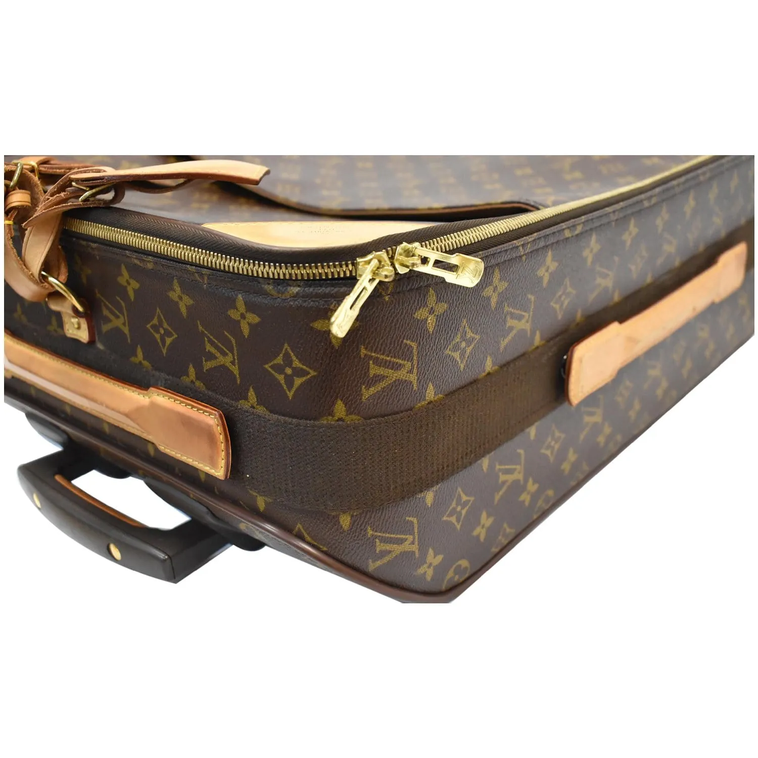 LOUIS VUITTON Pegase 55 Monogram Canvas Suitcase Travel Bag Brown