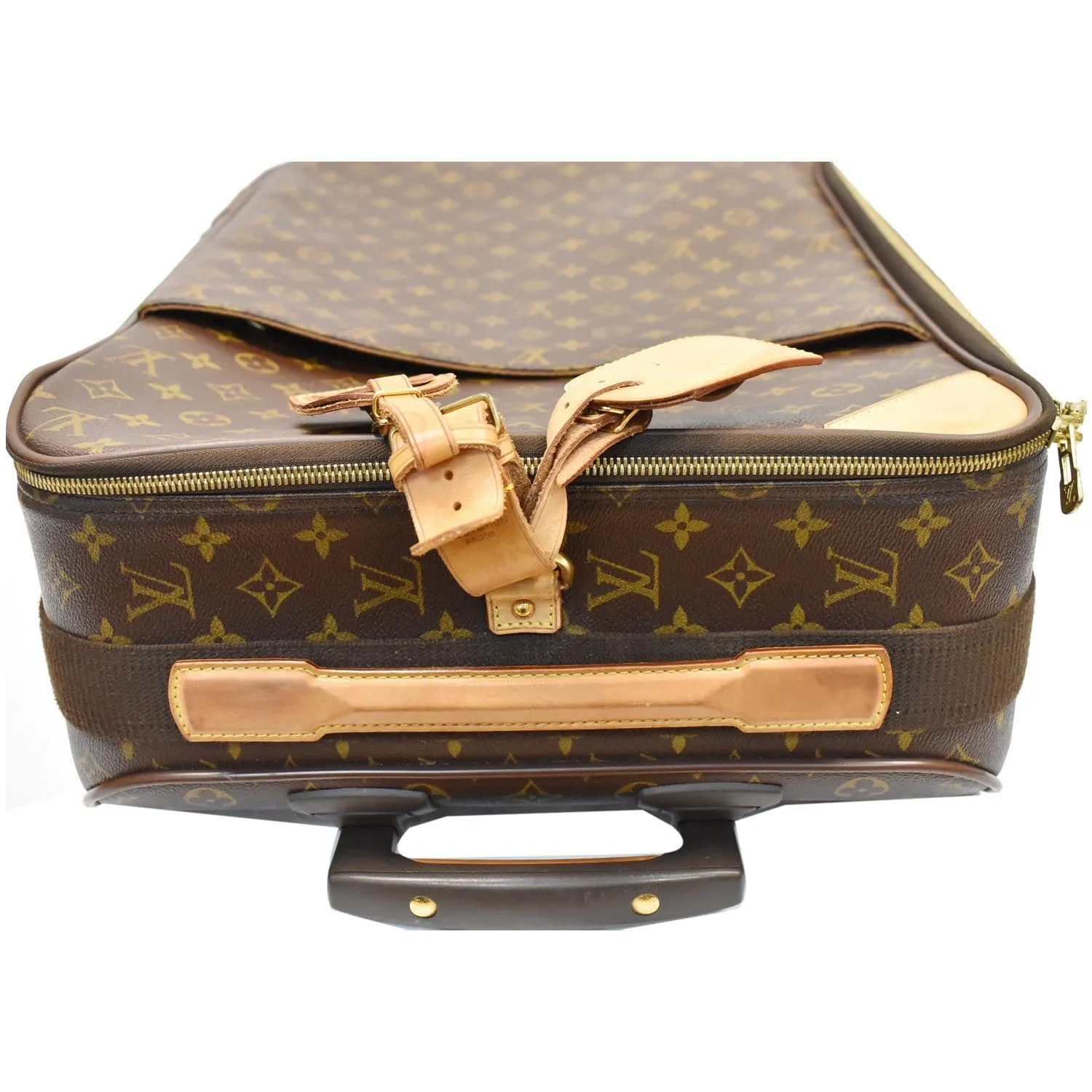 LOUIS VUITTON Pegase 55 Monogram Canvas Suitcase Travel Bag Brown