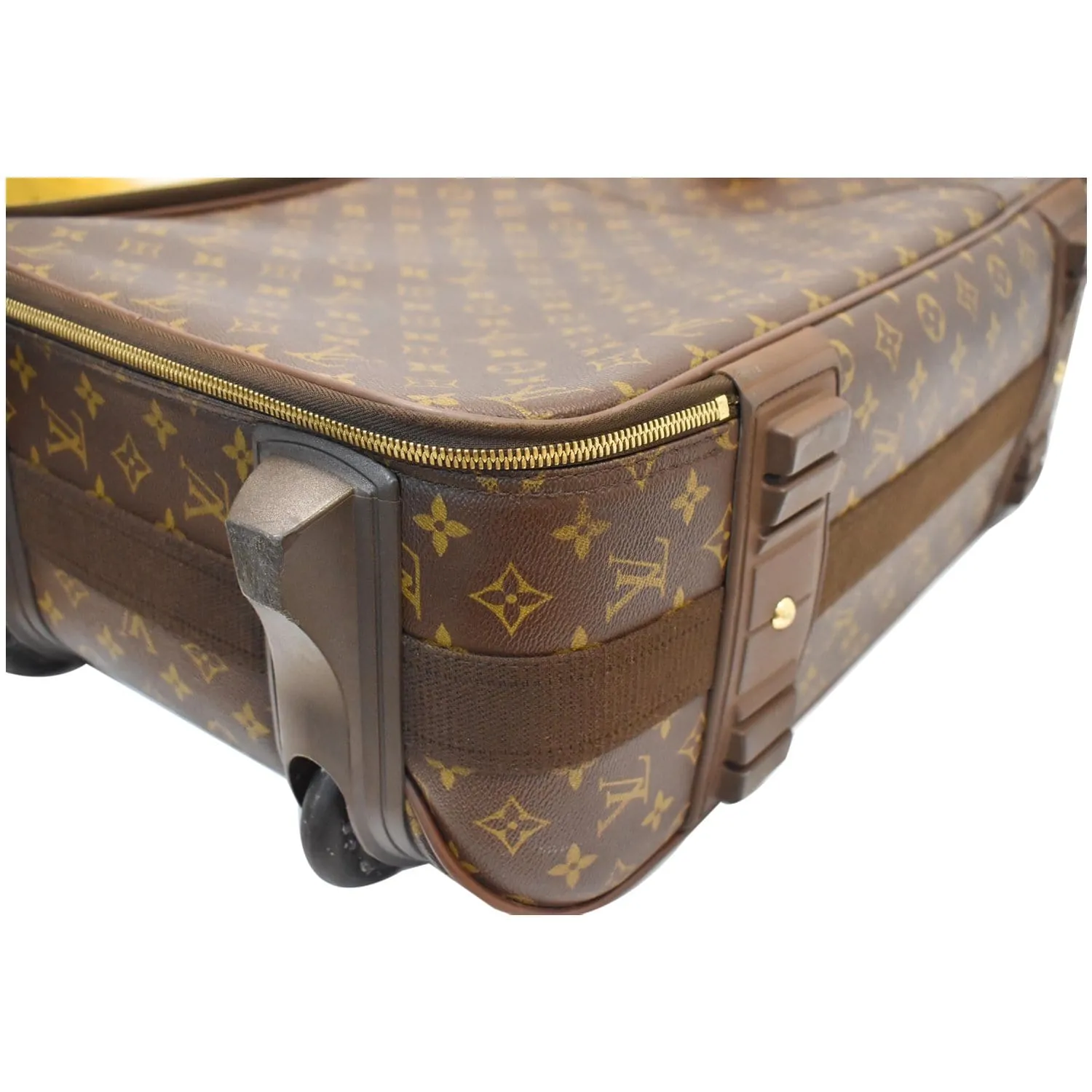 LOUIS VUITTON Pegase 55 Monogram Canvas Suitcase Travel Bag Brown