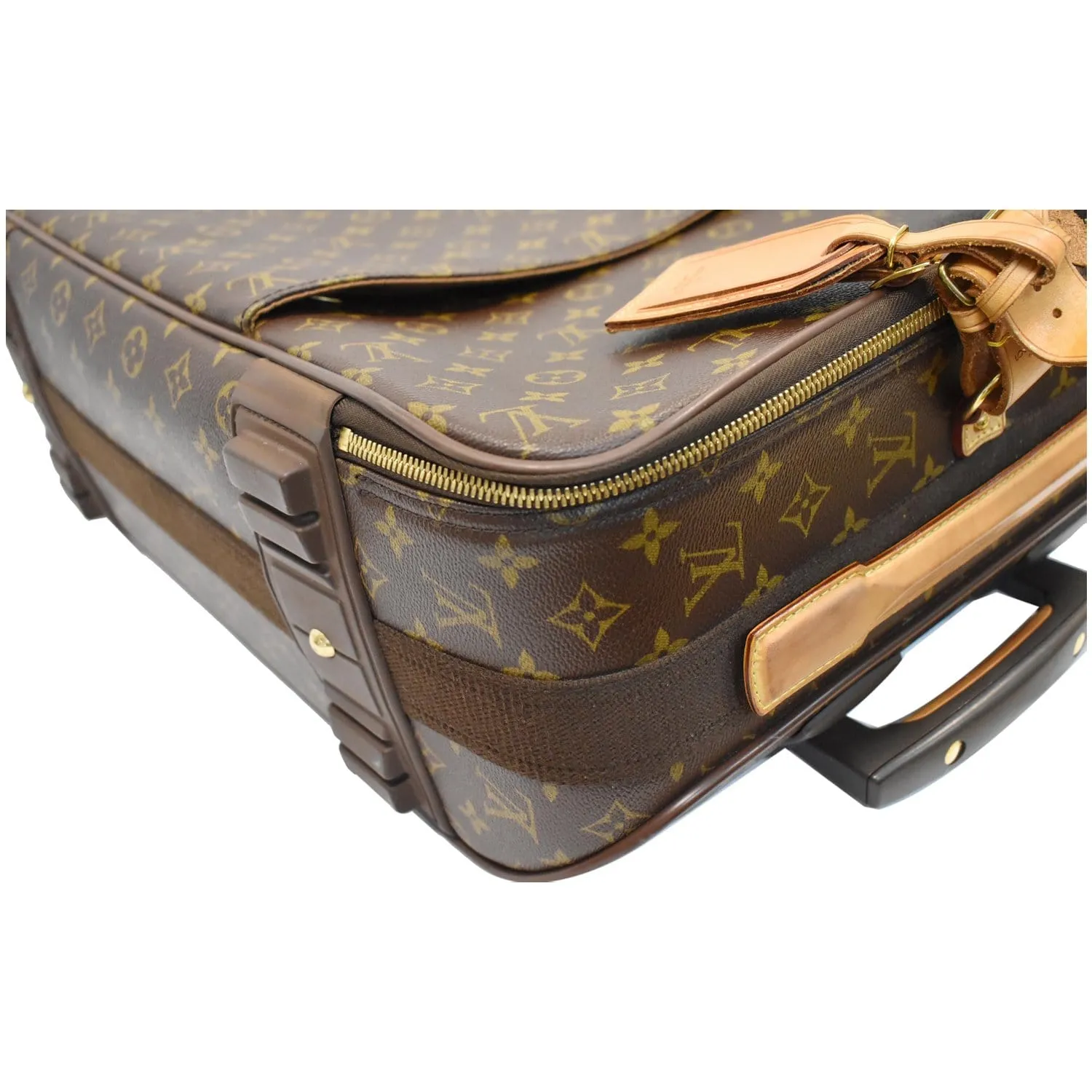 LOUIS VUITTON Pegase 55 Monogram Canvas Suitcase Travel Bag Brown