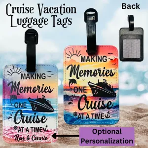 Luggage Tags for Suitcases, Luggage Tags For Cruise Ships, Leather Bag Tag, 2 Pack Cruising luggage Identifiers, and Must-Have Travel Accessories for Your Cruise Packing List