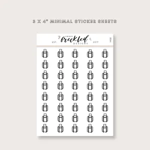 Minimalistic Mini Suitcase Travel Stickers