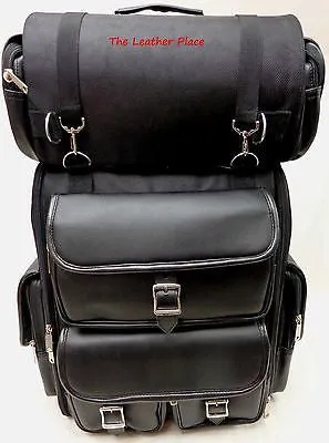 MOTORCYCLE SISSY TRAVEL BAR BAGS PLAIN BAG BACK PACK TRAVEL LUGGAGE ALL NEW
