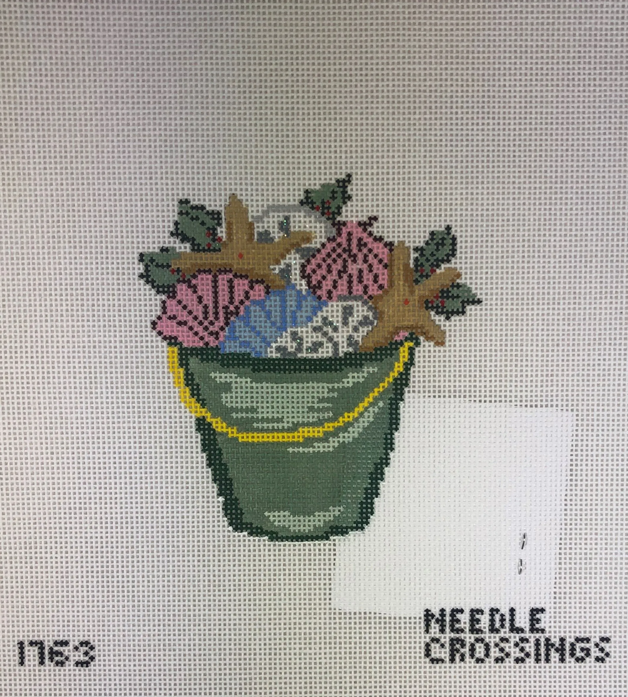 Needle Crossings NC1763 Holly & Shells Bucket