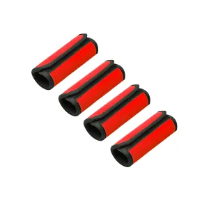 Neoprene Luggage Handle Wrap Grips - 4 Pack - Black, Blue, Red or Yellow