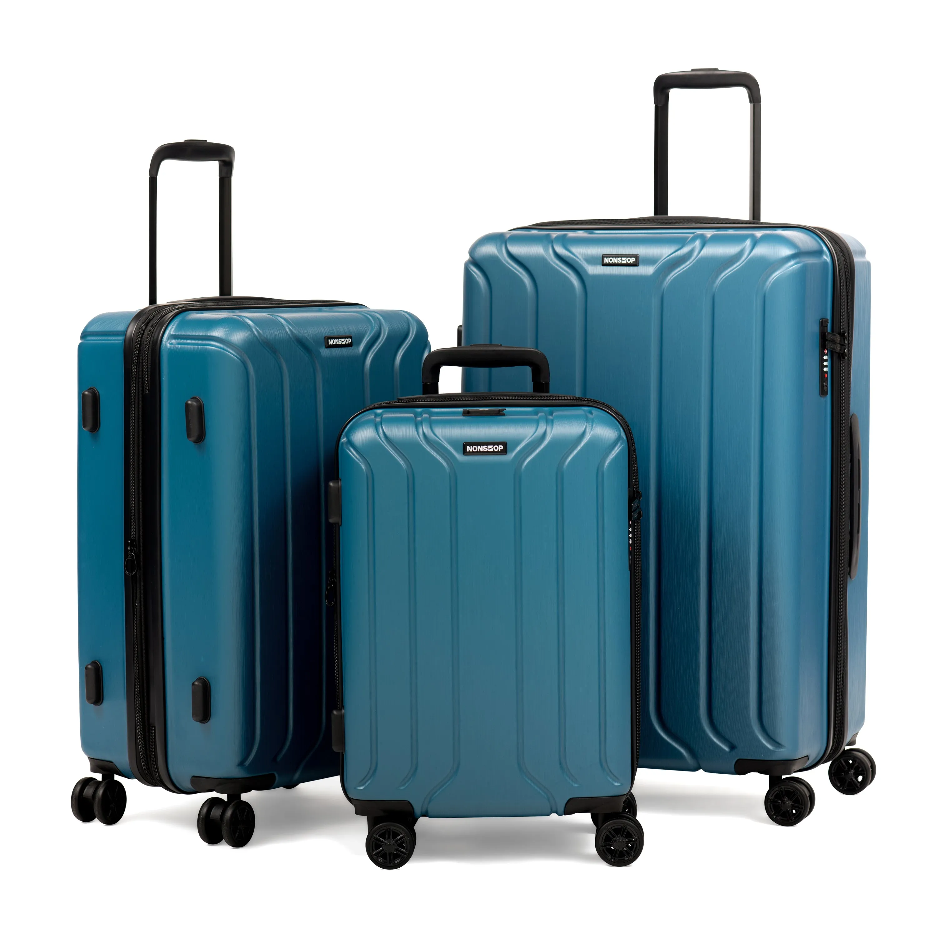 NEW YORK 3 Piece Set (20"/24"/28") 4-Wheel Luggage Set   2 packing cubes