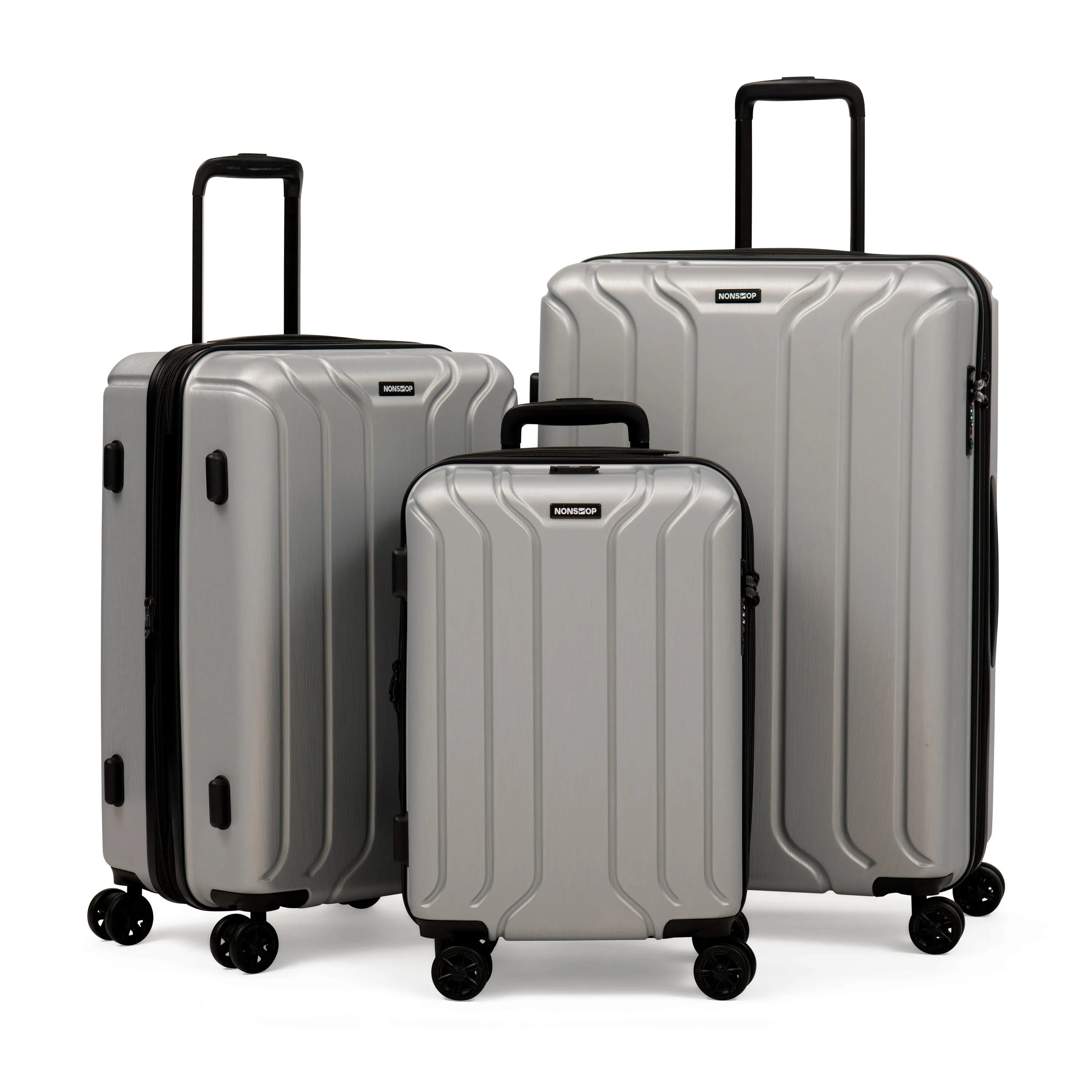 NEW YORK 3 Piece Set (20"/24"/28") 4-Wheel Luggage Set   2 packing cubes