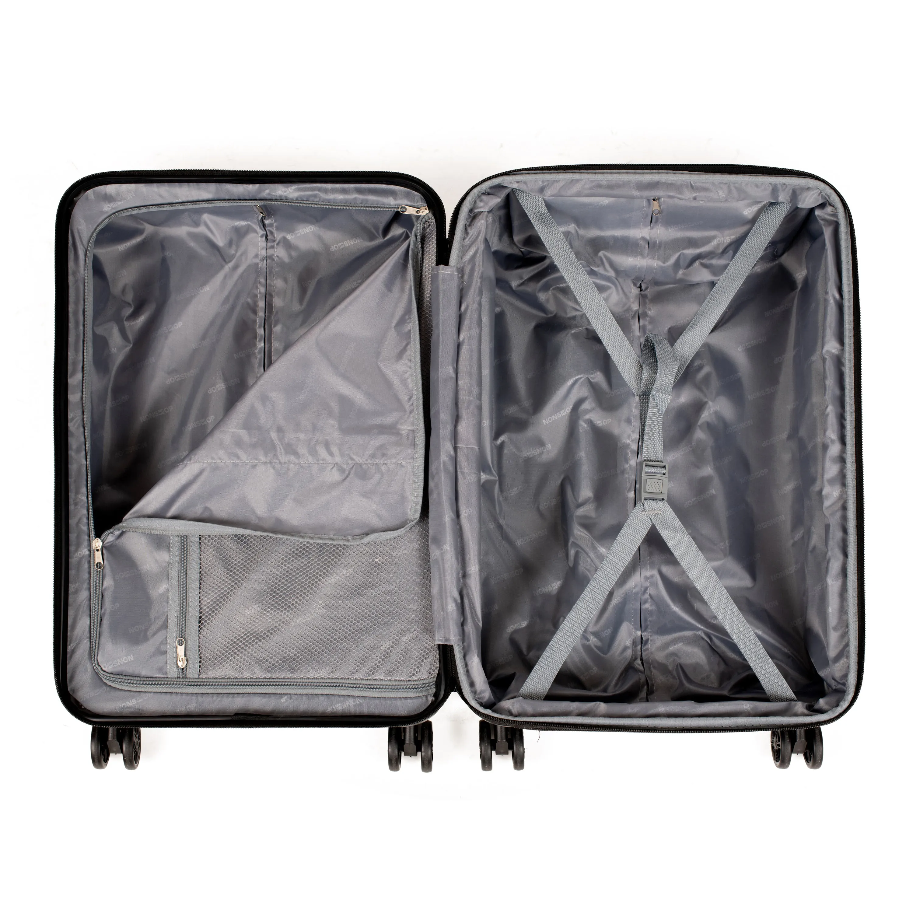 NEW YORK 3 Piece Set (20"/24"/28") 4-Wheel Luggage Set   2 packing cubes