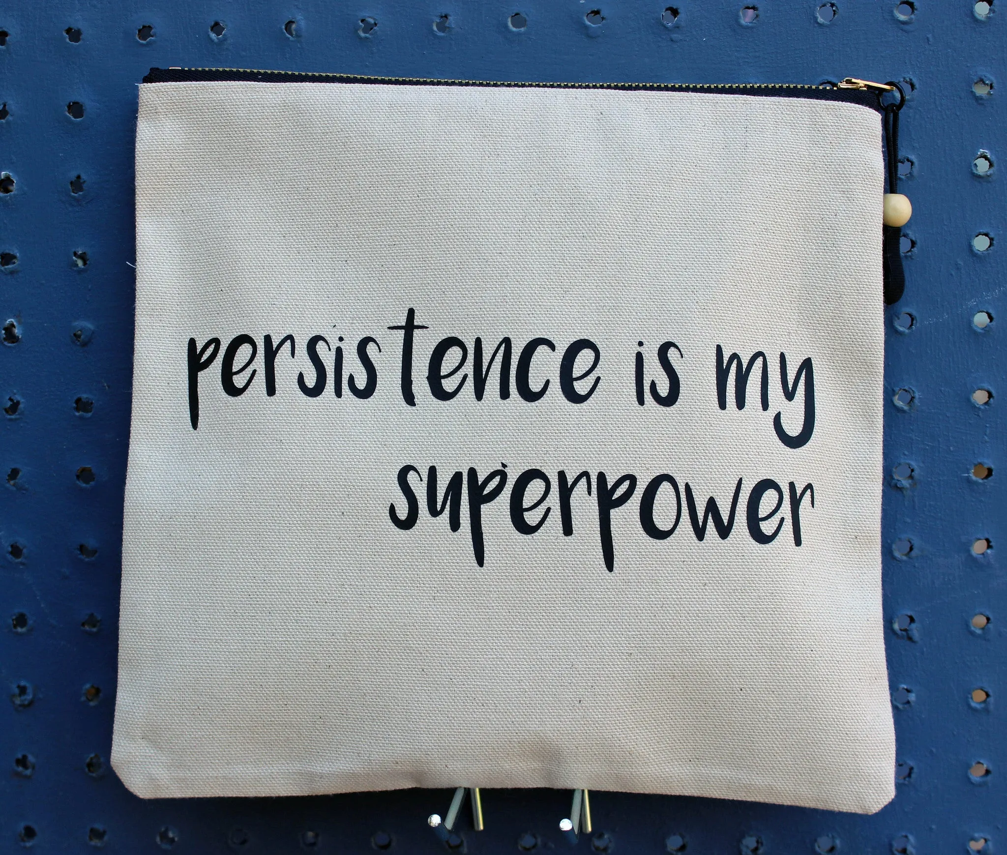 persistence is my superpower - zip money bag
