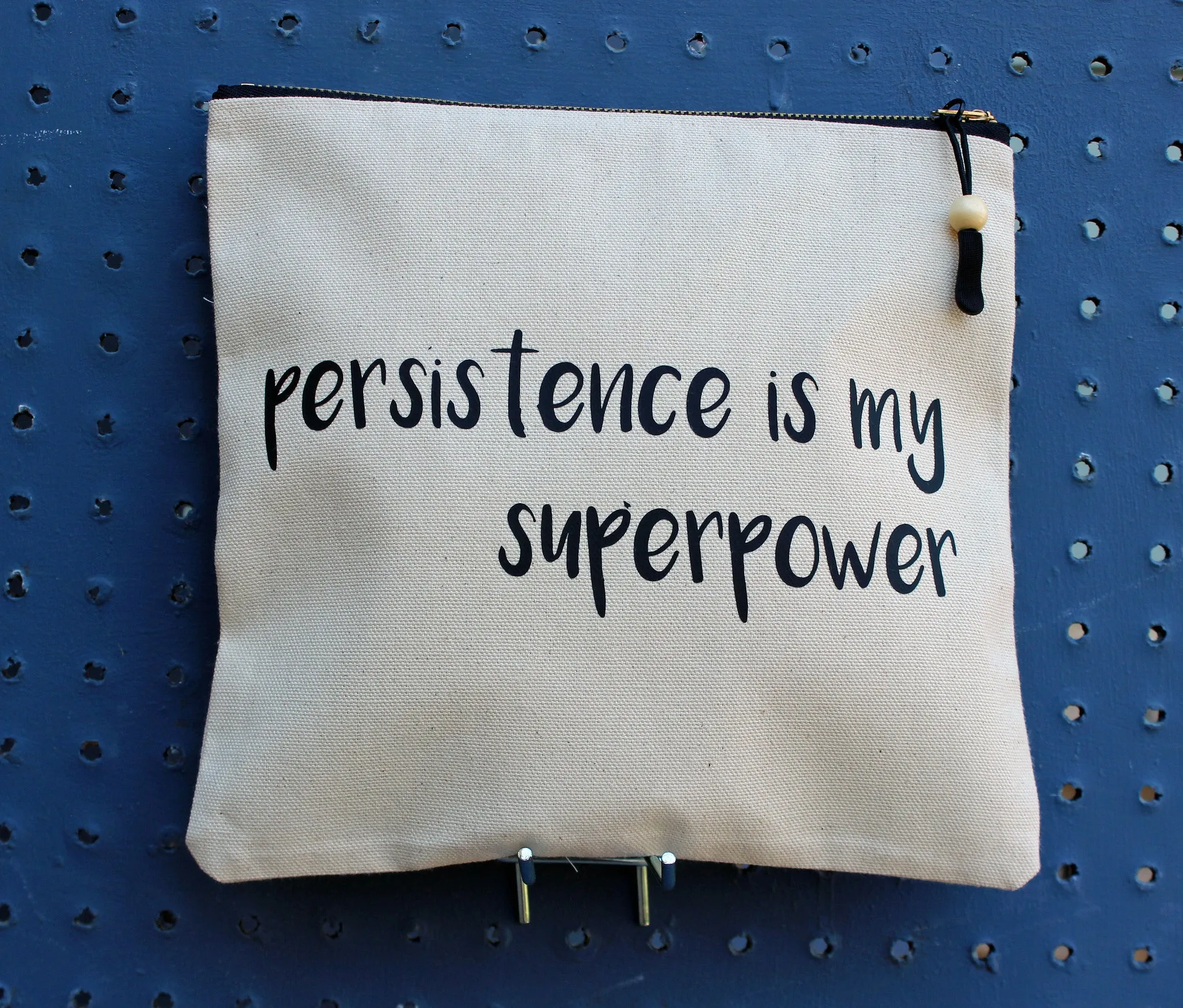 persistence is my superpower - zip money bag