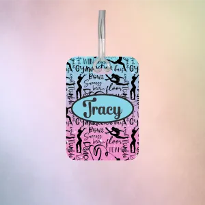 Personalized Gymnastics Luggage Tag - Name Bag Tag
