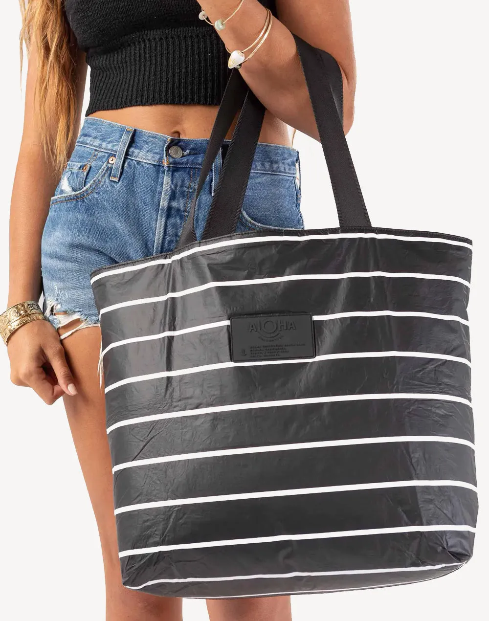 Pinstripe Day Tripper Beach Bag