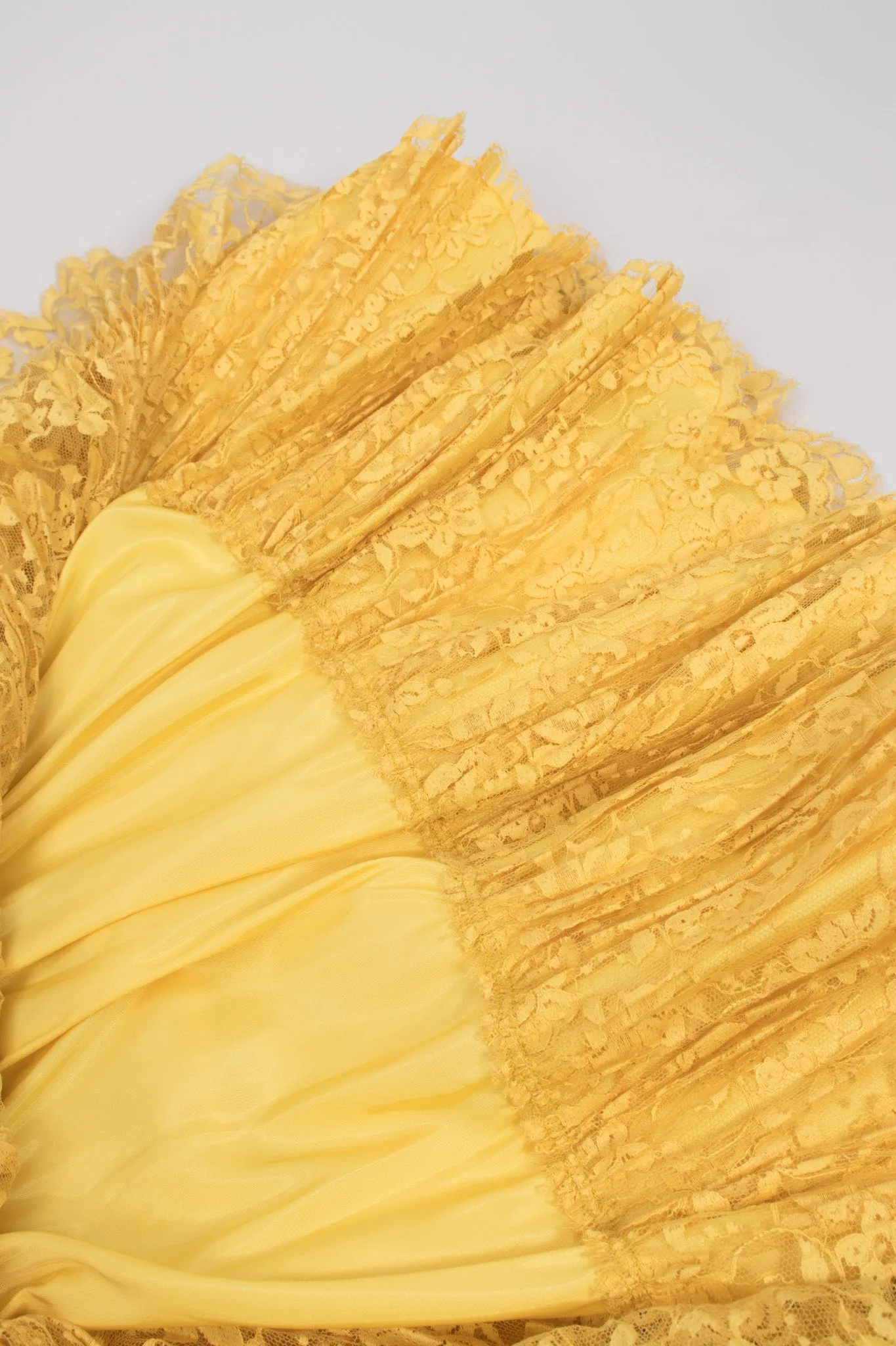 Pleated Lace Overlay Dress