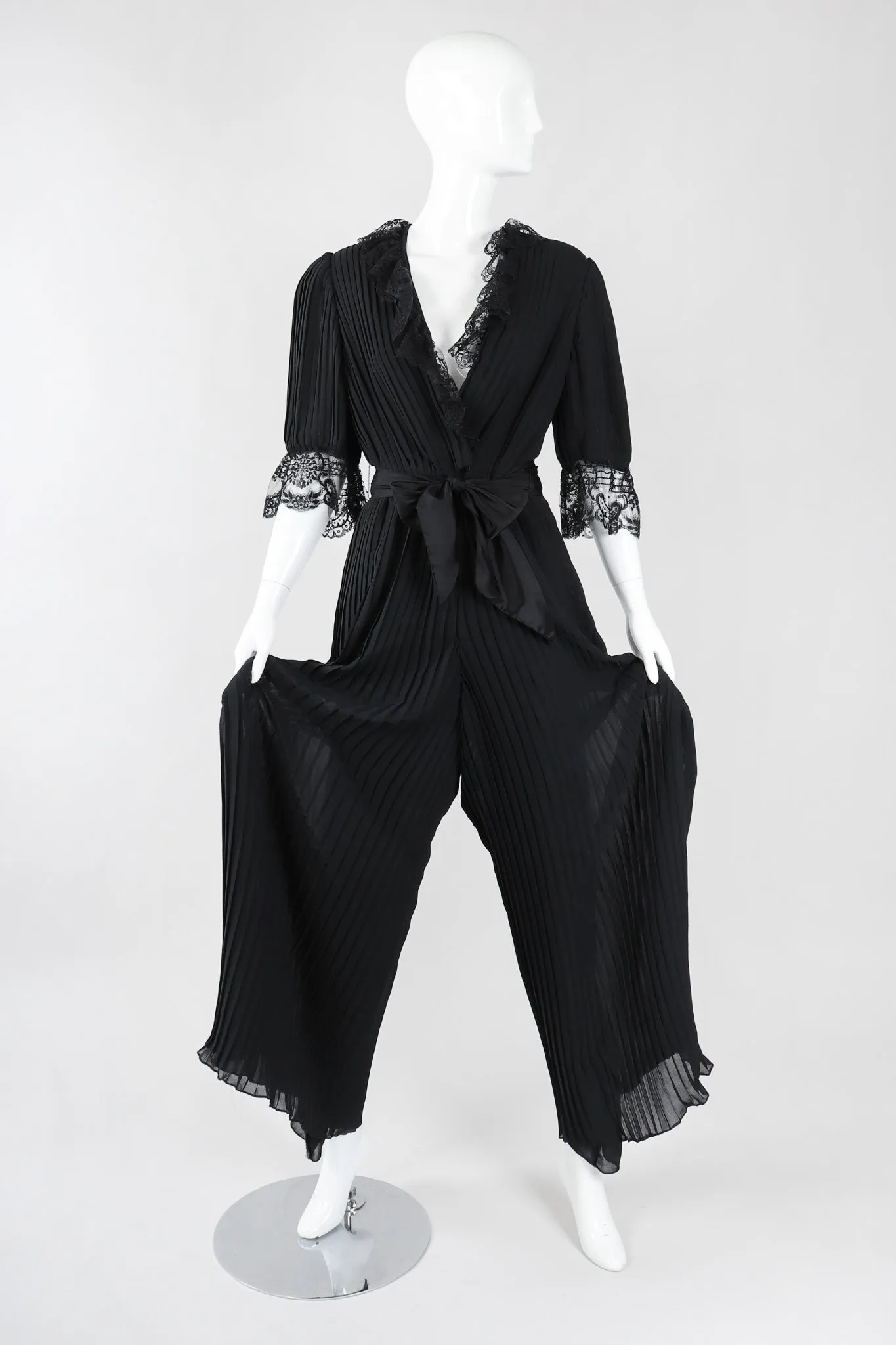 Pleated Negligée Jumpsuit