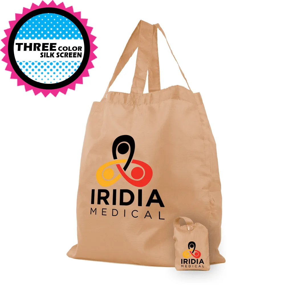 Polyester Compact Button Tote Detached *Fully Customizable* Bag Ban Approved