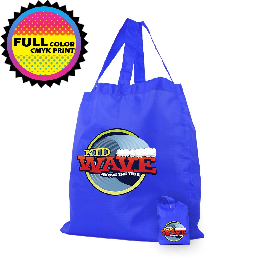 Polyester Compact Button Tote Detached *Fully Customizable* Bag Ban Approved