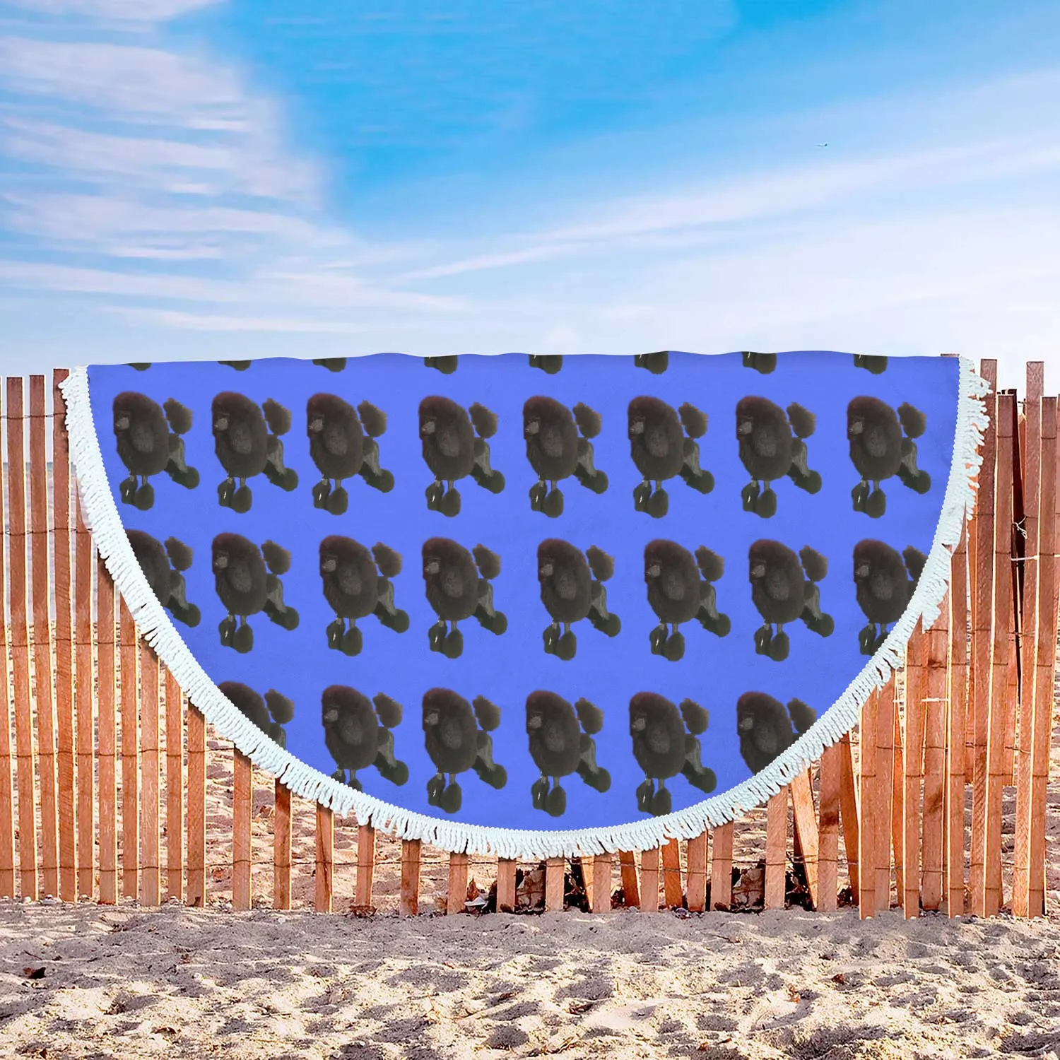 Poodle Beach Blanket - Black Show