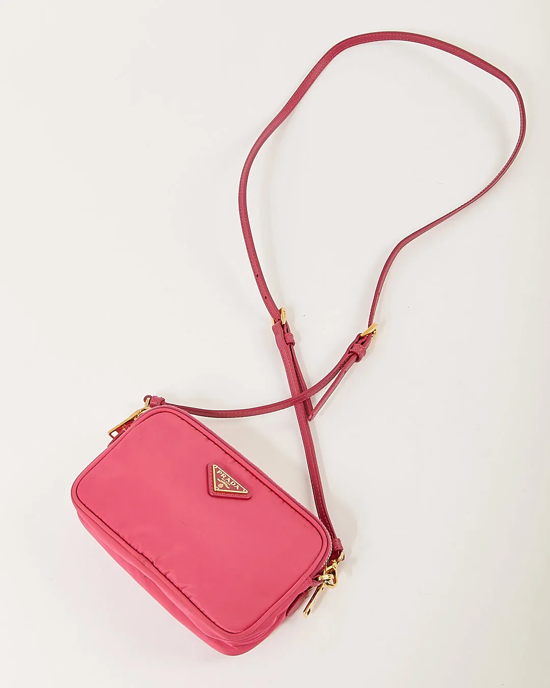 Prada Pink Nylon Tessuto Mini Crossbody Bag