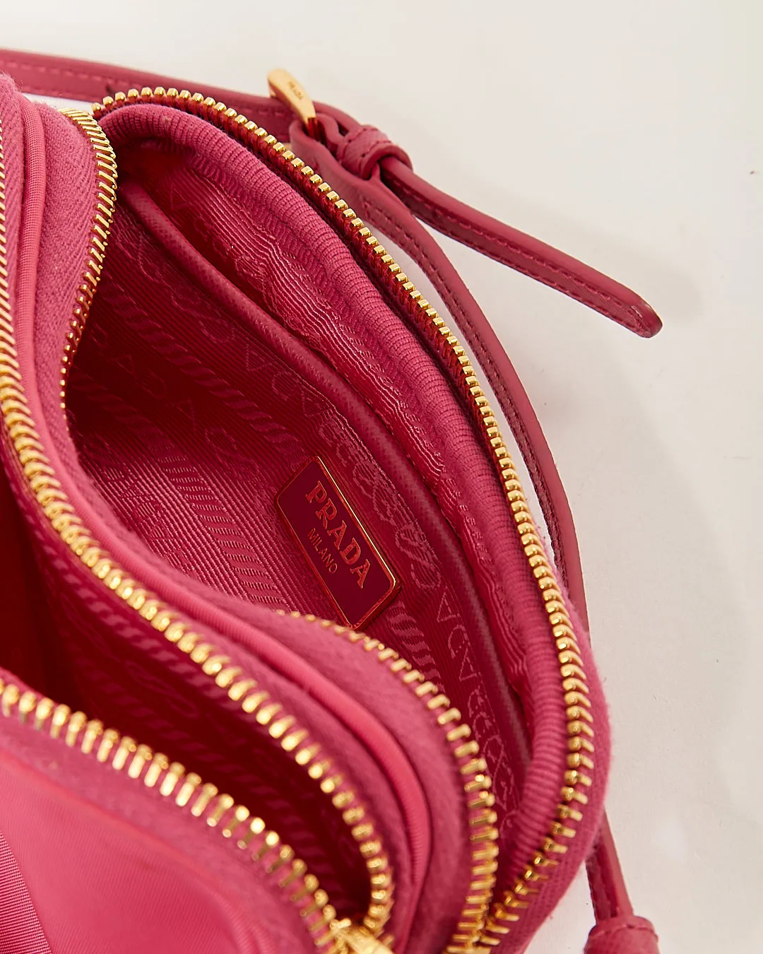 Prada Pink Nylon Tessuto Mini Crossbody Bag