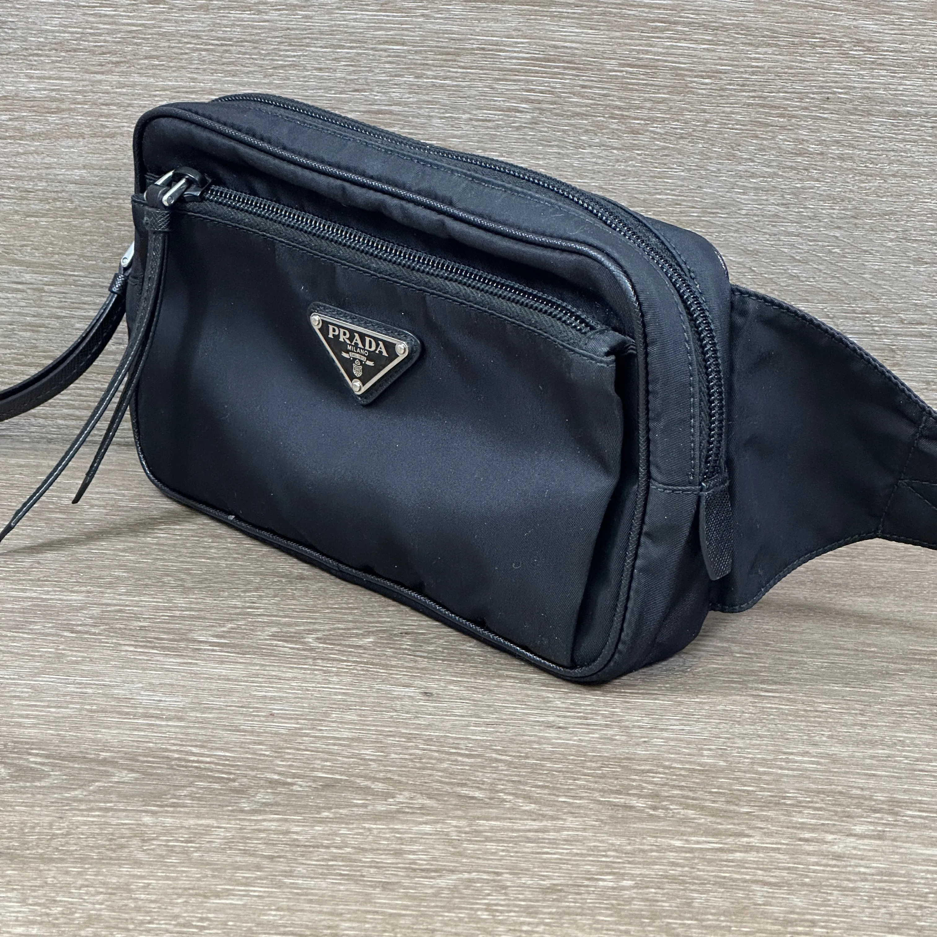 Prada Re-Nylon and Saffiano Leather Belt Bag