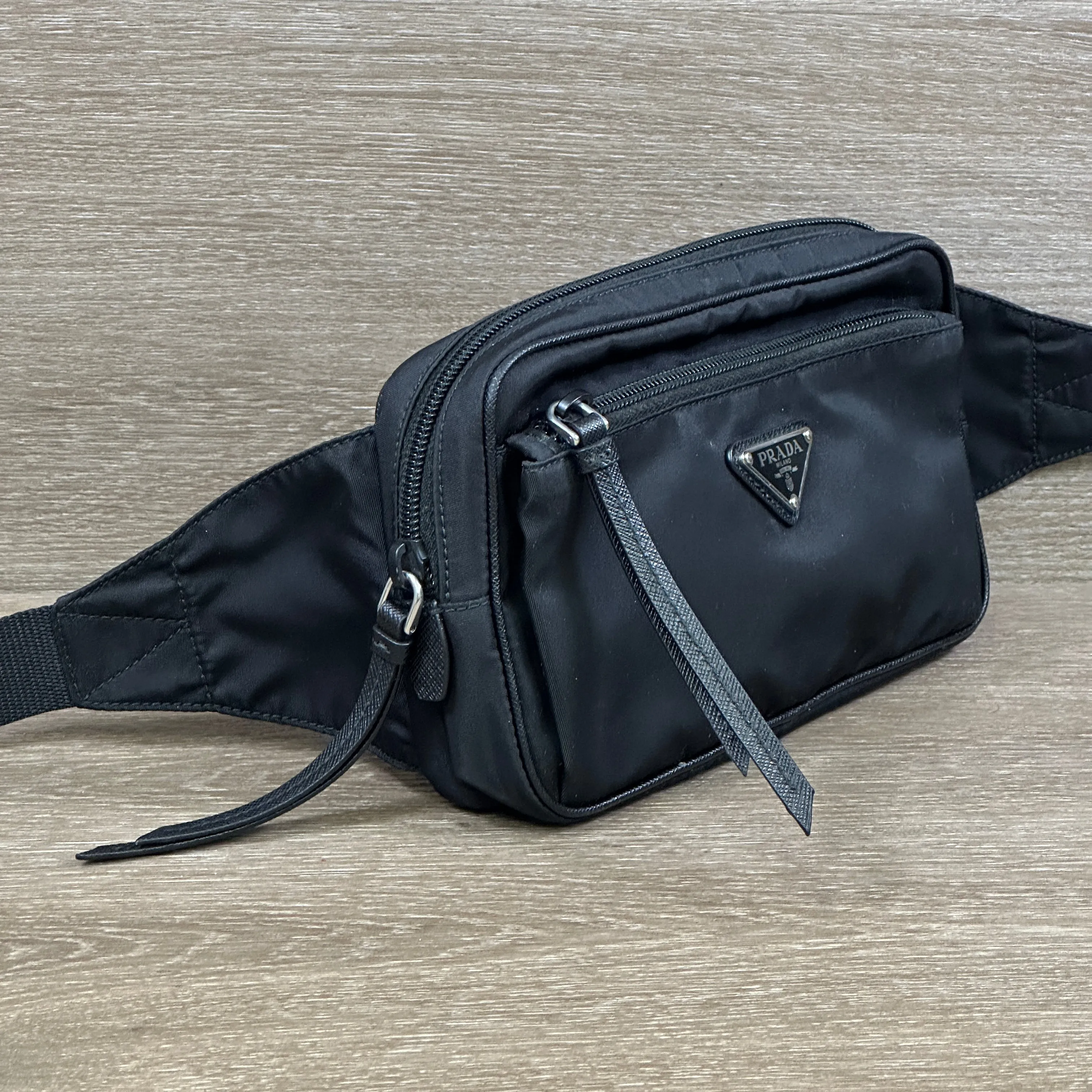 Prada Re-Nylon and Saffiano Leather Belt Bag