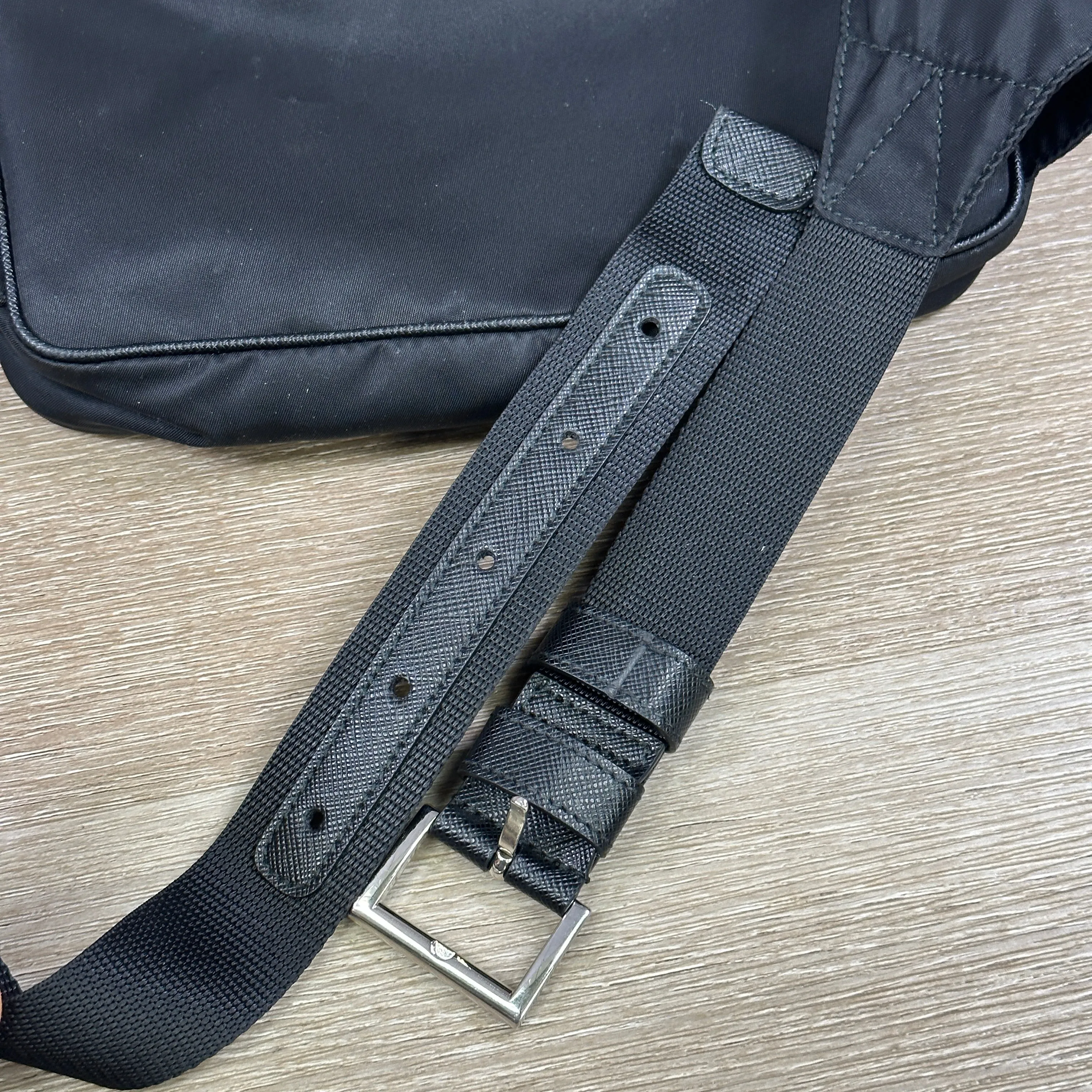Prada Re-Nylon and Saffiano Leather Belt Bag