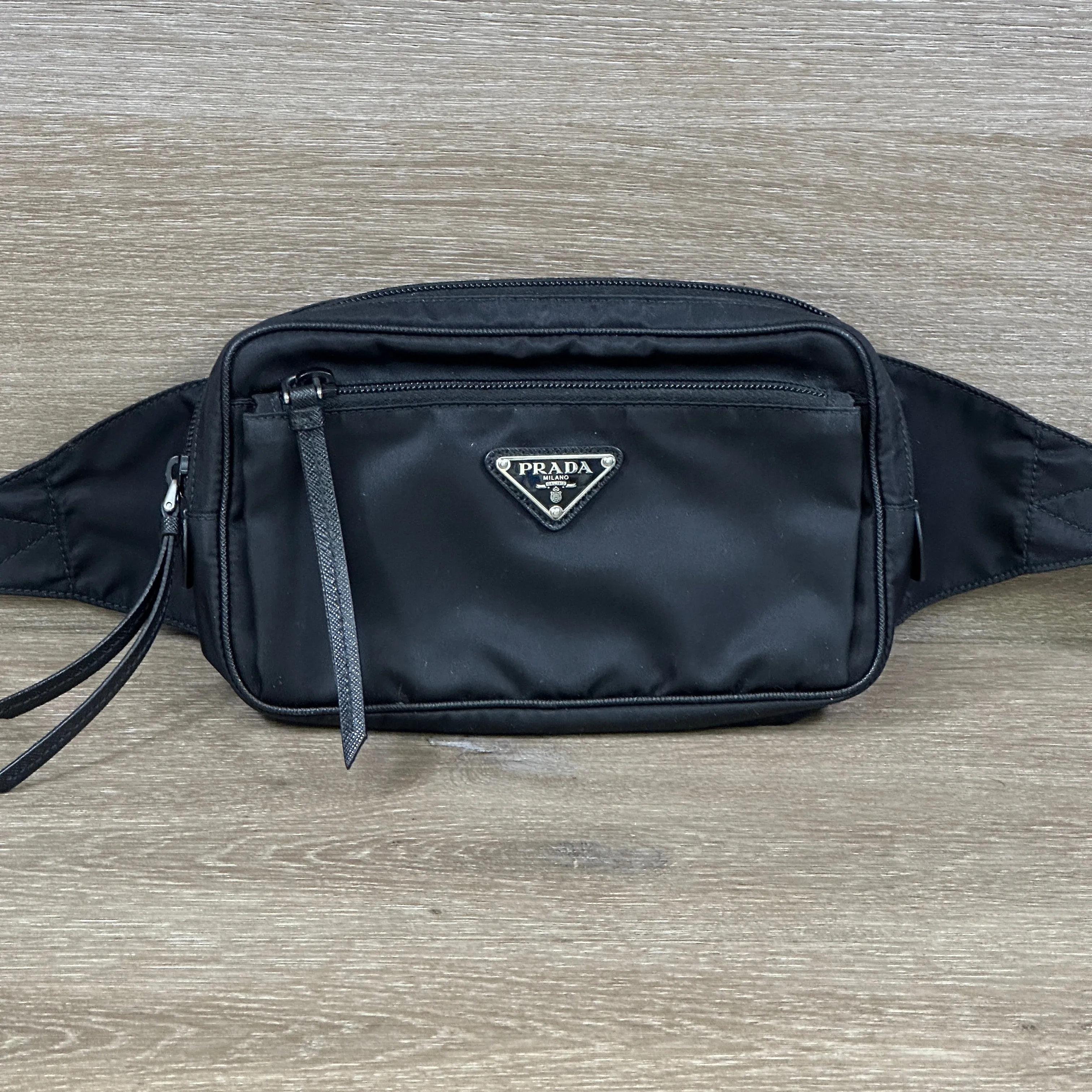 Prada Re-Nylon and Saffiano Leather Belt Bag