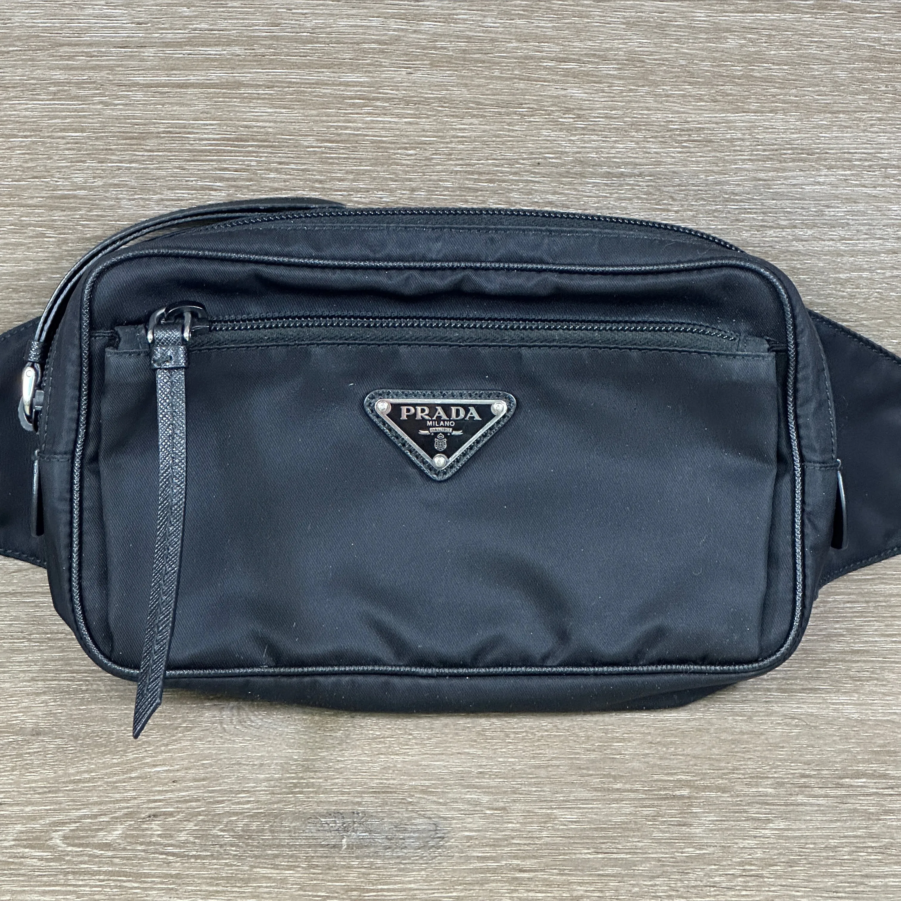 Prada Re-Nylon and Saffiano Leather Belt Bag