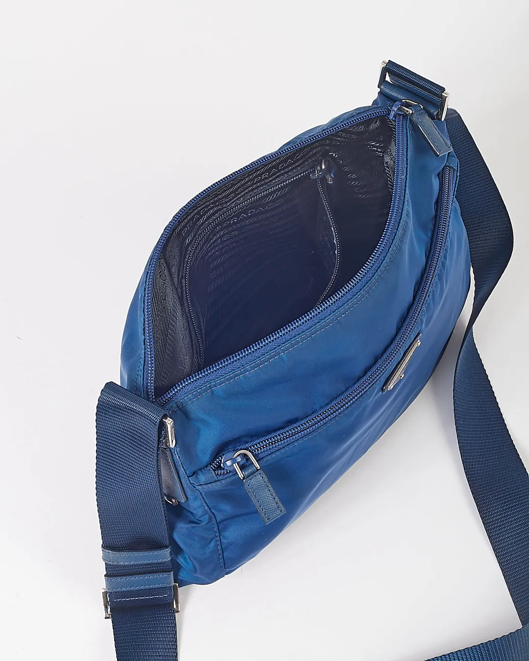 Prada Royal Blue Nylon Tessuto Messenger Bag