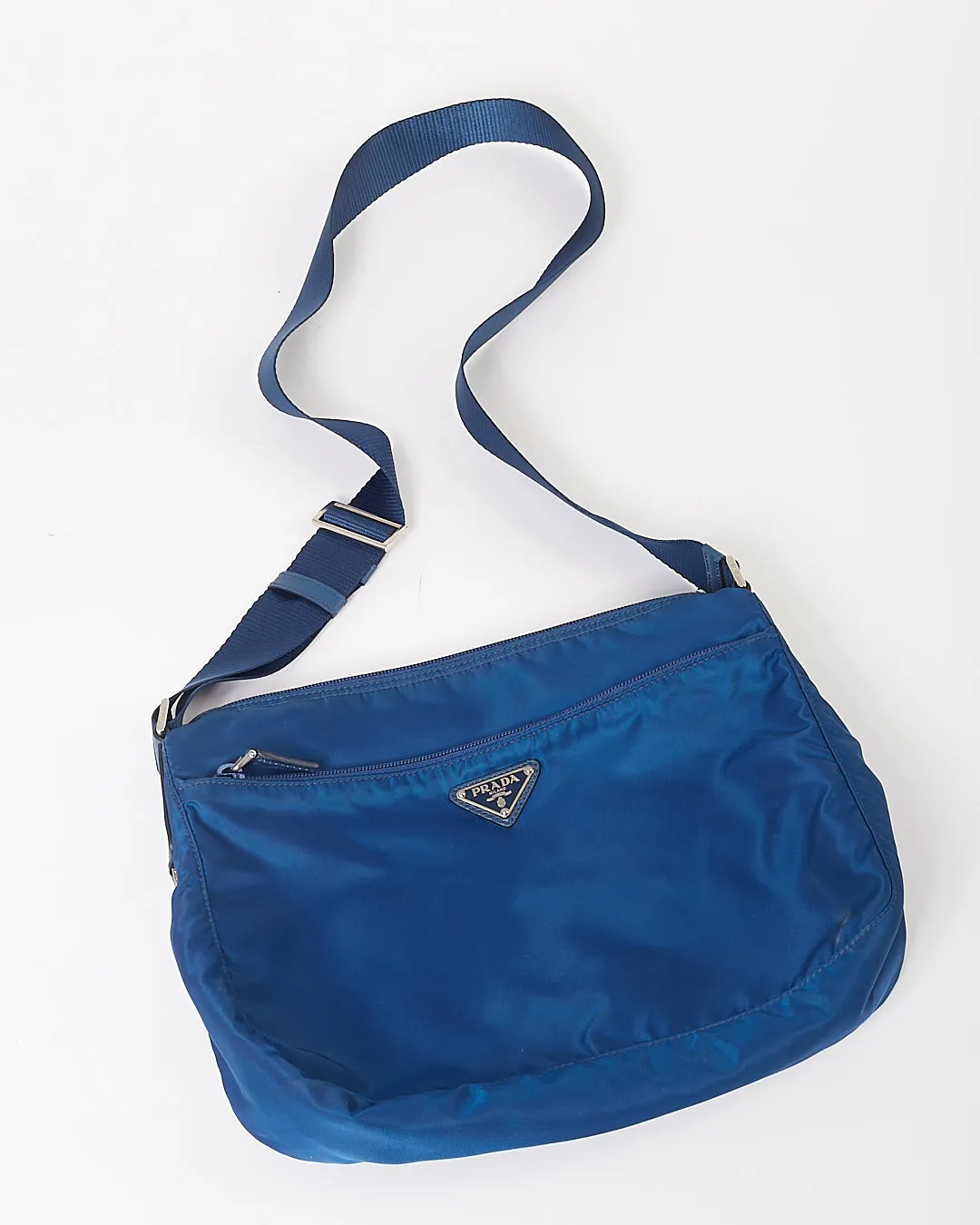 Prada Royal Blue Nylon Tessuto Messenger Bag