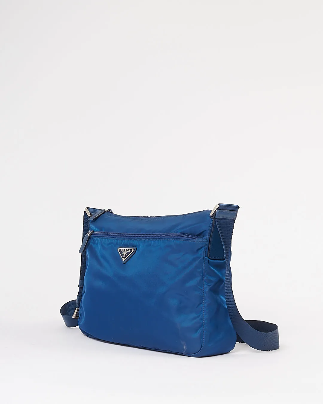 Prada Royal Blue Nylon Tessuto Messenger Bag