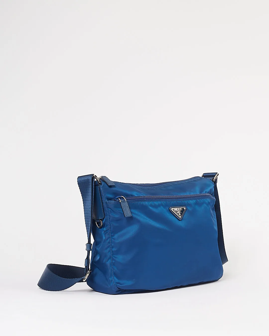 Prada Royal Blue Nylon Tessuto Messenger Bag