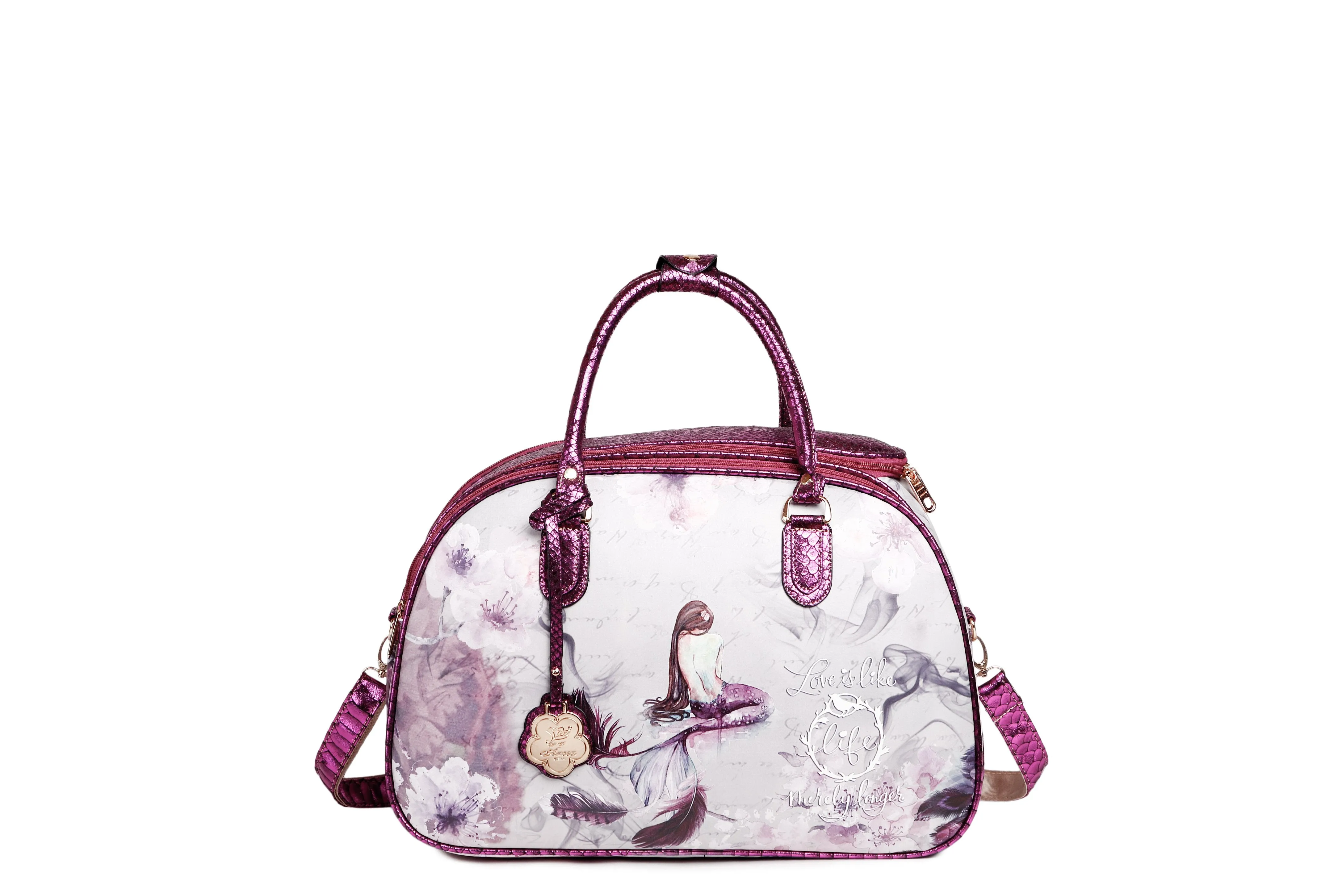 Princess Mera Large Rolling Duffel 2pcs/Set Travel Bag [BCD6988-6977]