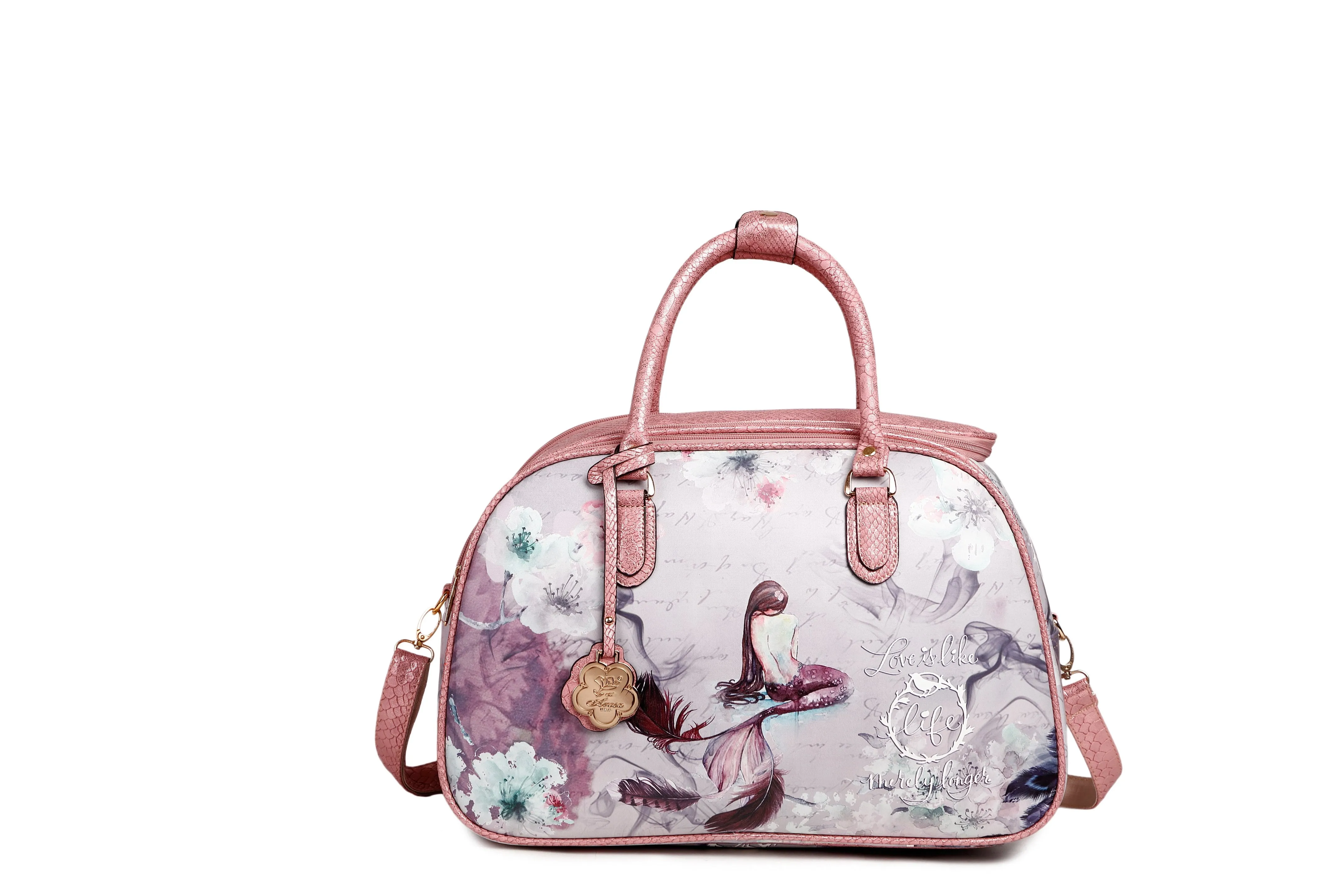 Princess Mera Large Rolling Duffel 2pcs/Set Travel Bag [BCD6988-6977]