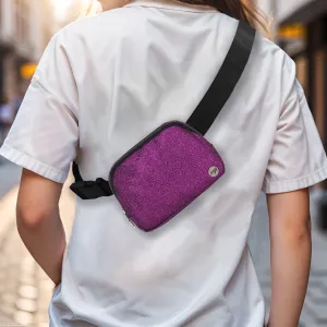 Purple Glitter NGIL Belt Bag