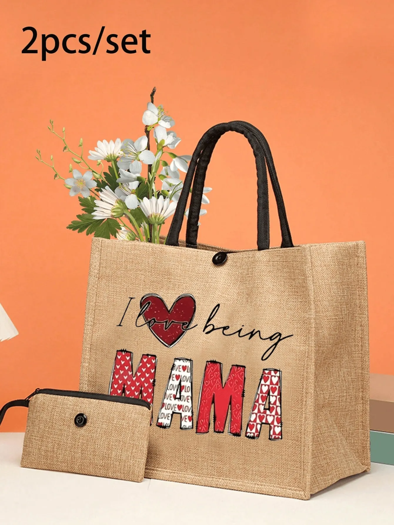 "Explore & Carry: 2pc Casual Canvas Tote Set for Everyday Adventures In Faith"