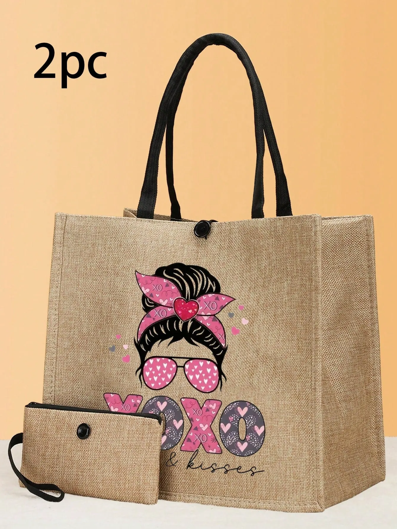 "Explore & Carry: 2pc Casual Canvas Tote Set for Everyday Adventures In Faith"