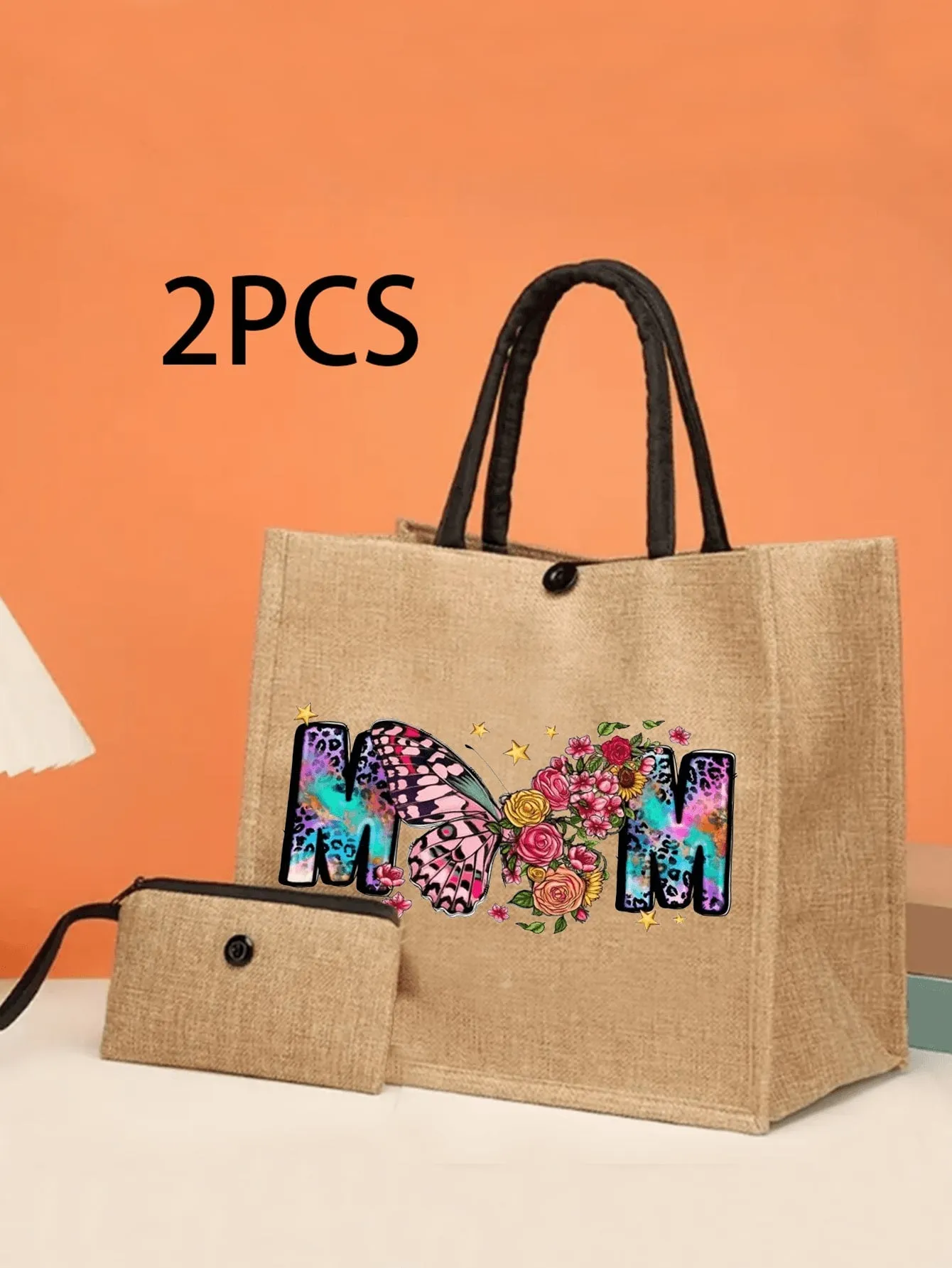 "Explore & Carry: 2pc Casual Canvas Tote Set for Everyday Adventures In Faith"