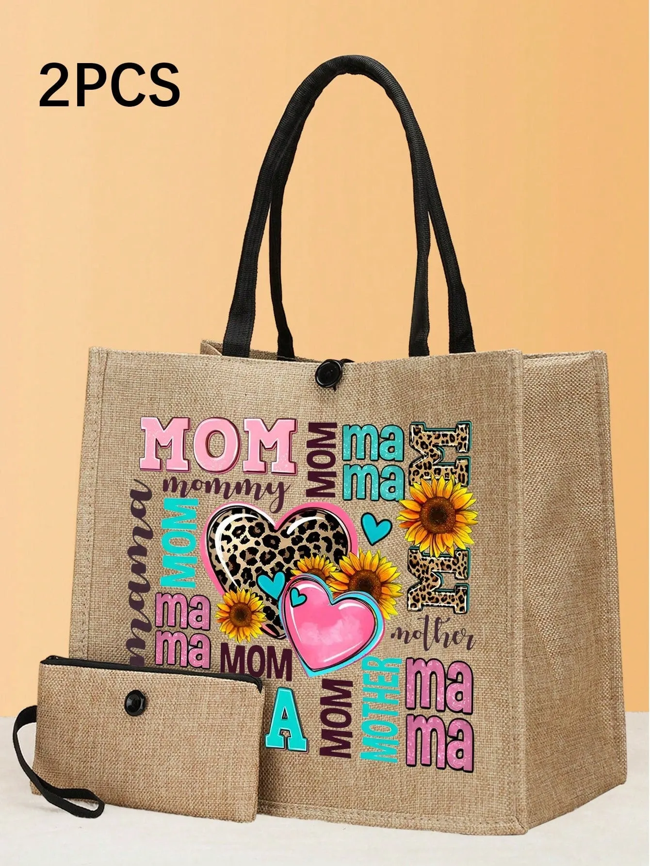 "Explore & Carry: 2pc Casual Canvas Tote Set for Everyday Adventures In Faith"