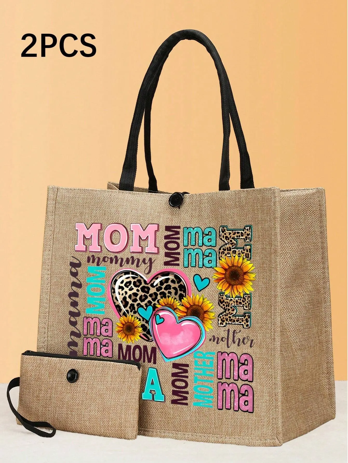 "Explore & Carry: 2pc Casual Canvas Tote Set for Everyday Adventures In Faith"