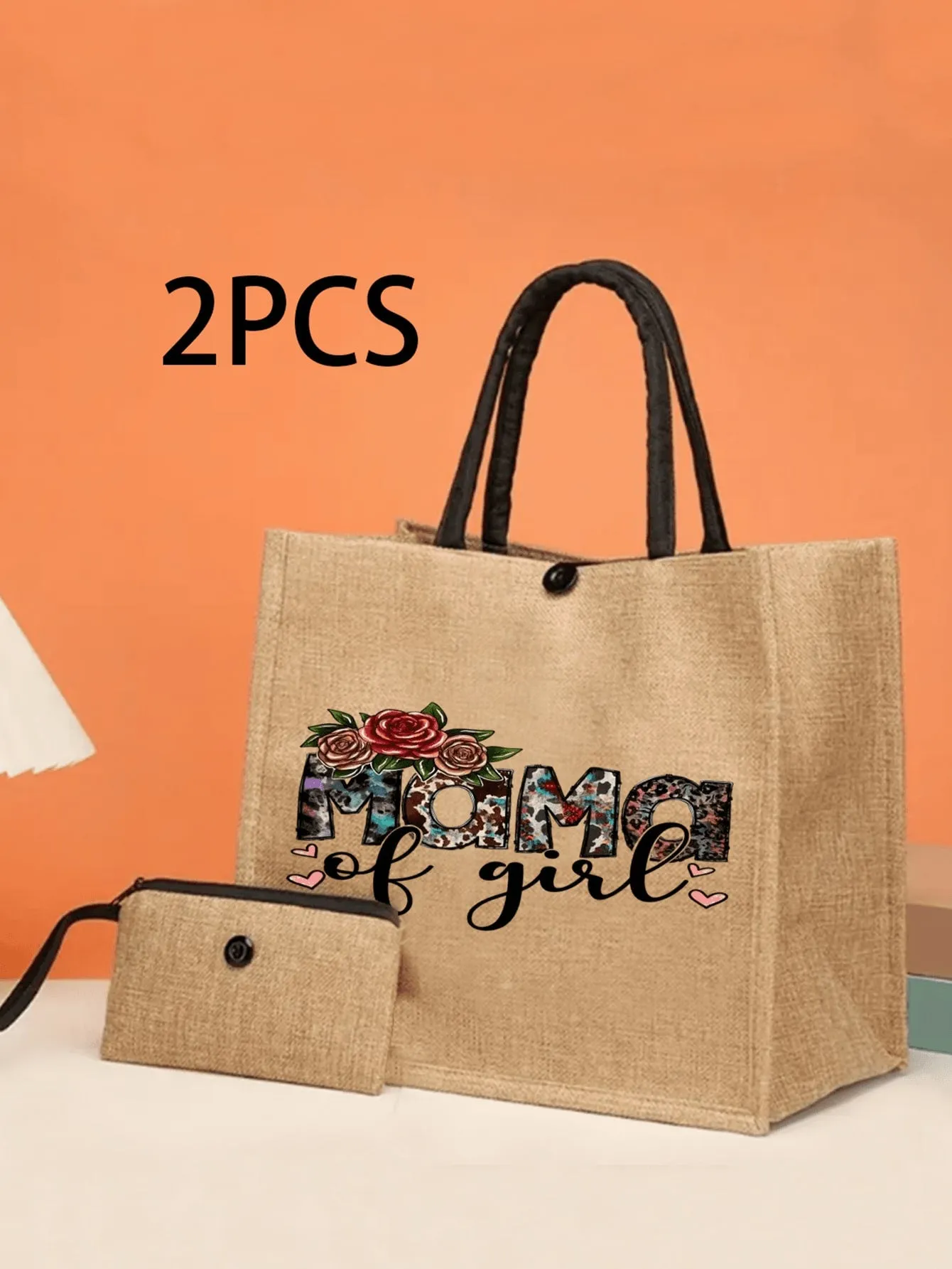 "Explore & Carry: 2pc Casual Canvas Tote Set for Everyday Adventures In Faith"