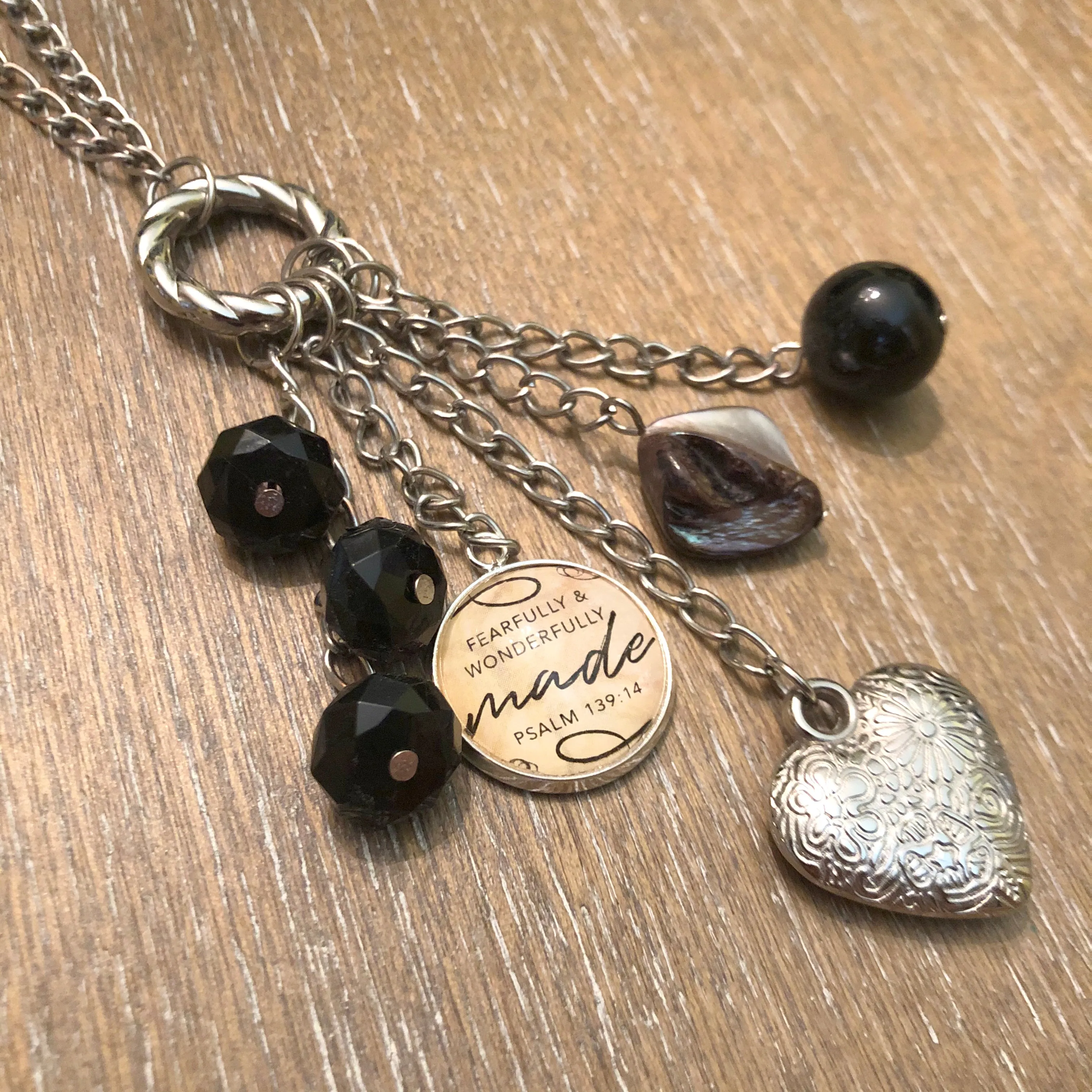 "Kindness" Proverbs 3:3 Scripture Charm for Jewelry Making, 20mm, Silver, Gold