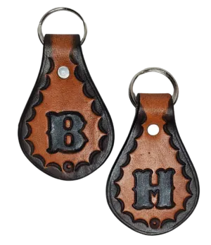 "The 1970" Initial Leather Keychain