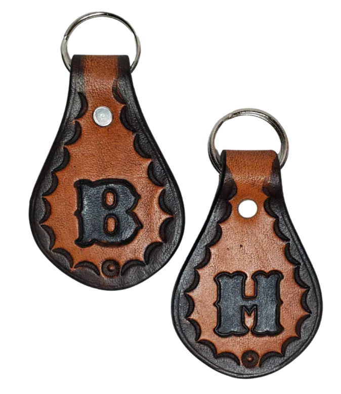 "The 1970" Initial Leather Keychain